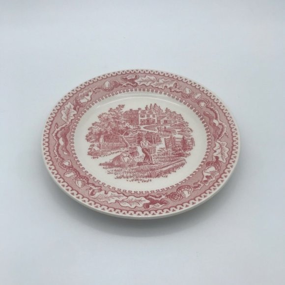 Memory Lane Pink Royal Ironstone Bread Plate - Picture 3 of 5